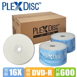 PLEXDISC DVD-R 16x 噴墨可印光碟片 600片裝 歷史價格詳細信息