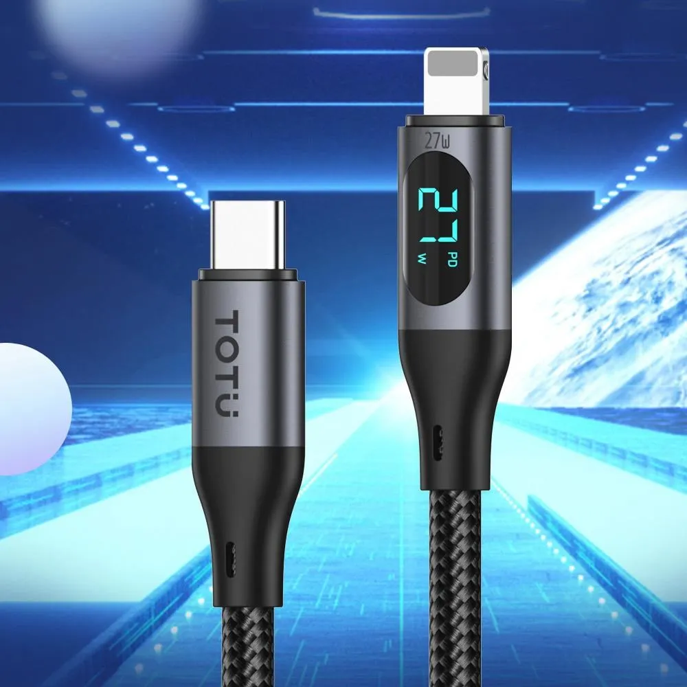 TOTU 數顯 PD/Lightning/Type-C/iPhone充電線傳輸線快充線 液態矽膠 CB-7系列 1M 歷史價格詳細信息