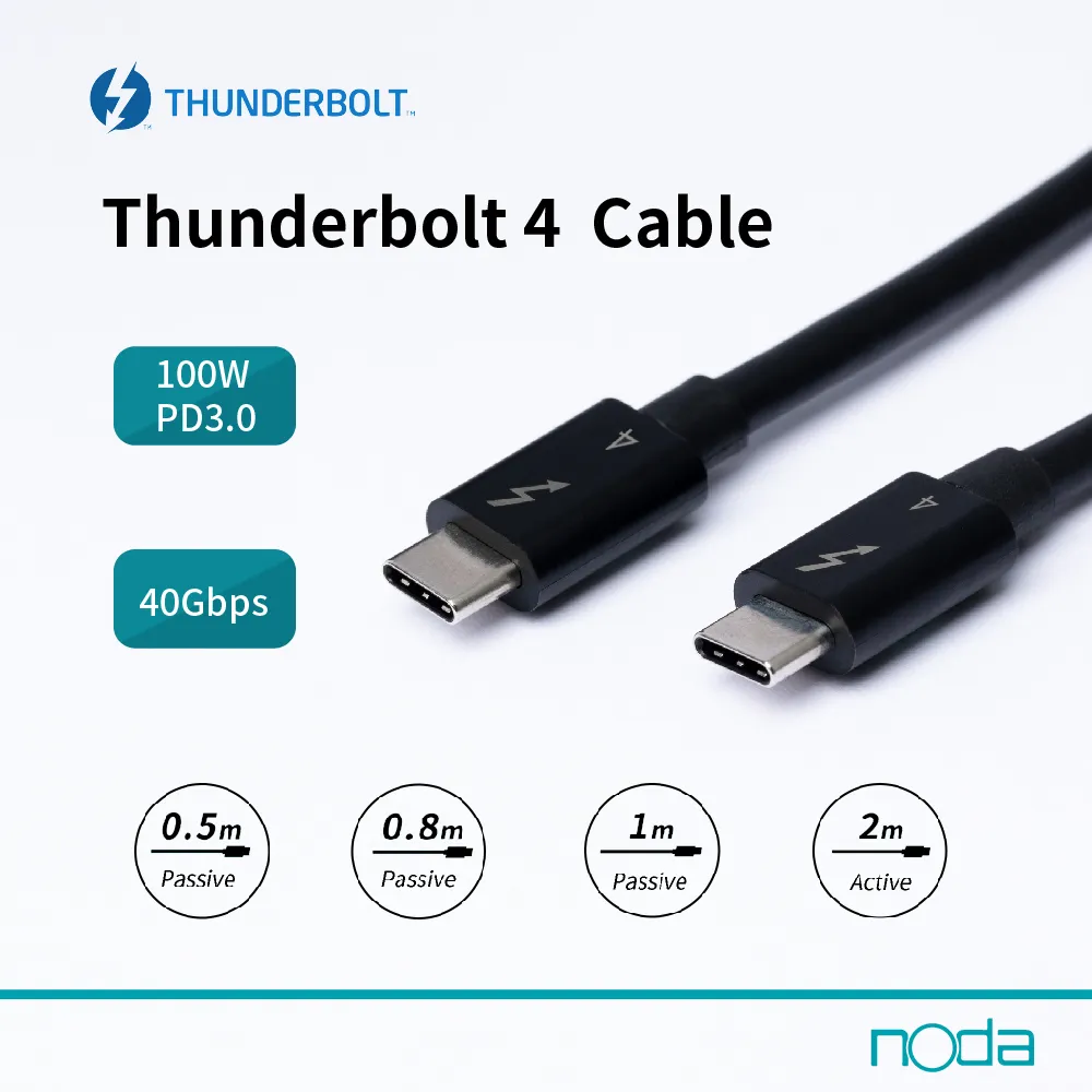 【Noda’s Design Taiwan】Thunderbolt 4 Type-C傳輸線 80CM 歷史價格詳細信息