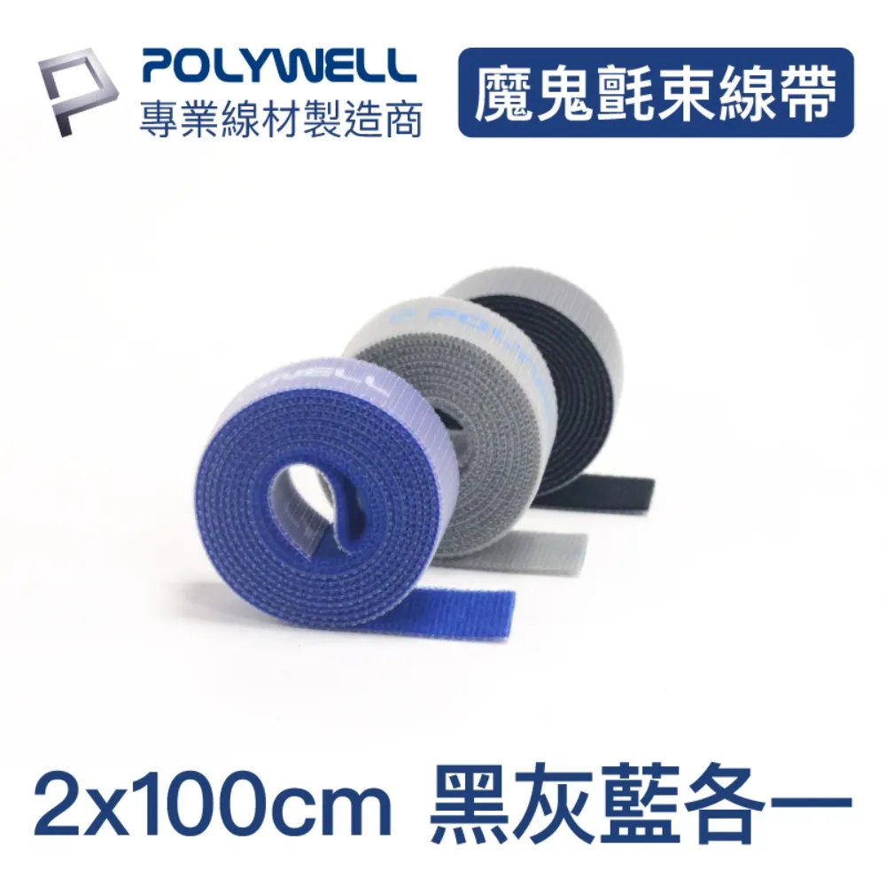 POLYWELL 魔鬼氈束線帶 藍色 2x500cm/ 同色三入 歷史價格詳細信息