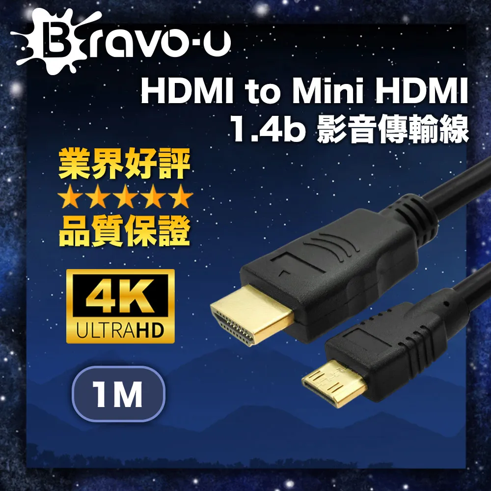 Bravo-u HDMI to Mini HDMI 1.4b 影音傳輸線 歷史價格詳細信息