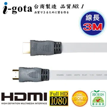 i-gota 【愛購它】 超薄型 HDMI 影音傳輸扁線 2M (FE-HDMI-02G) 歷史價格詳細信息