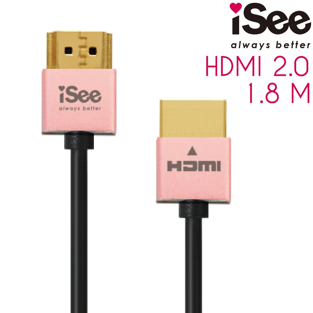 iSee HDMI2.0 鋁合金超高畫質影音傳輸線 3.0M (IS-HD2030)-香檳金 歷史價格詳細信息