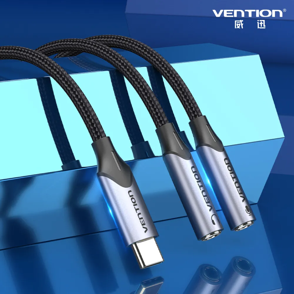 VENTION 威迅 BGP系列 Type-C轉雙3.5mm 音頻轉換線-帶麥克風鋁合金款 0.3M 價格比較,價格查詢,歷史價格詳細信息