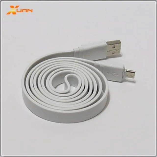 彩色大麵條扁線-Micro USB通用傳輸充電線（黃色） 歷史價格詳細信息