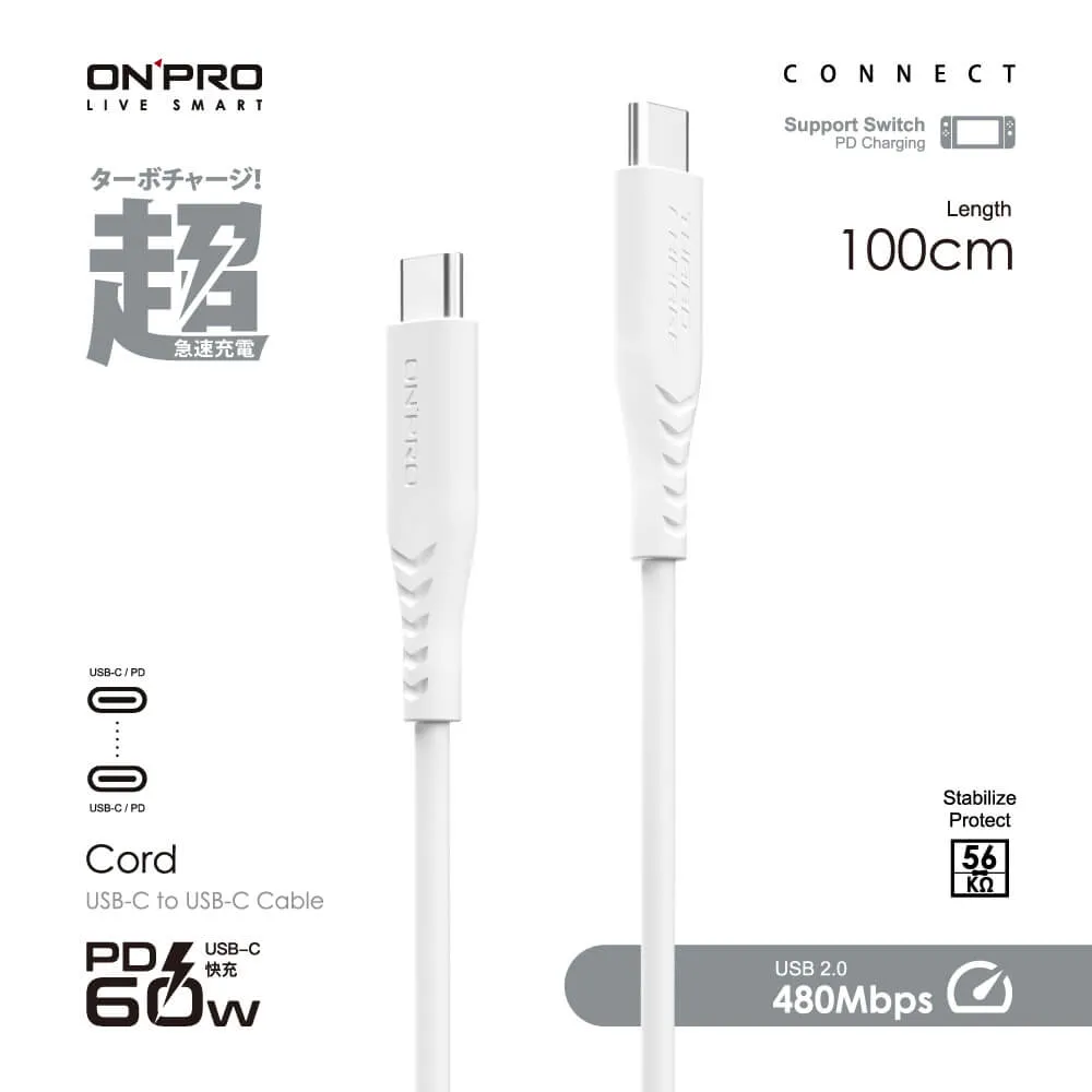 ONPRO Type C to C PD 60W 快充線 傳輸線 充電線 iPhone 15 Plus Pro Max 歷史價格詳細信息