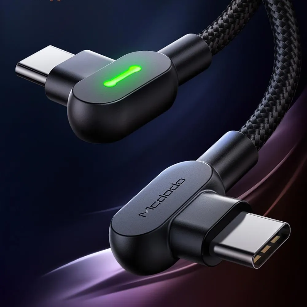 Mcdodo 麥多多 雙type-c/pd 彎頭 LED 充電線1.2M/1.8M 傳輸線 快充線 閃充線  晶體 歷史價格詳細信息