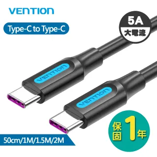 VENTION 威迅 COT 系列 Type-C to Type-C 100W 5A 傳輸充電線 2M 歷史價格詳細信息