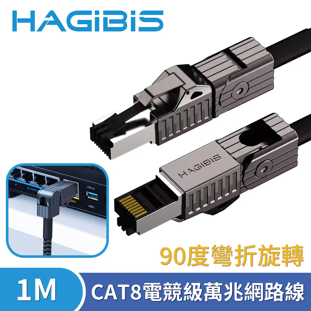 HAGiBiS海備思 CAT8超高速電競級八類萬兆網路線 黑色15M 歷史價格詳細信息