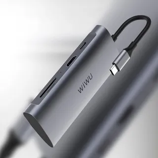 【WiWU】Type-C Hub T系列8合1擴充轉接器T9-For MacBook 歷史價格詳細信息