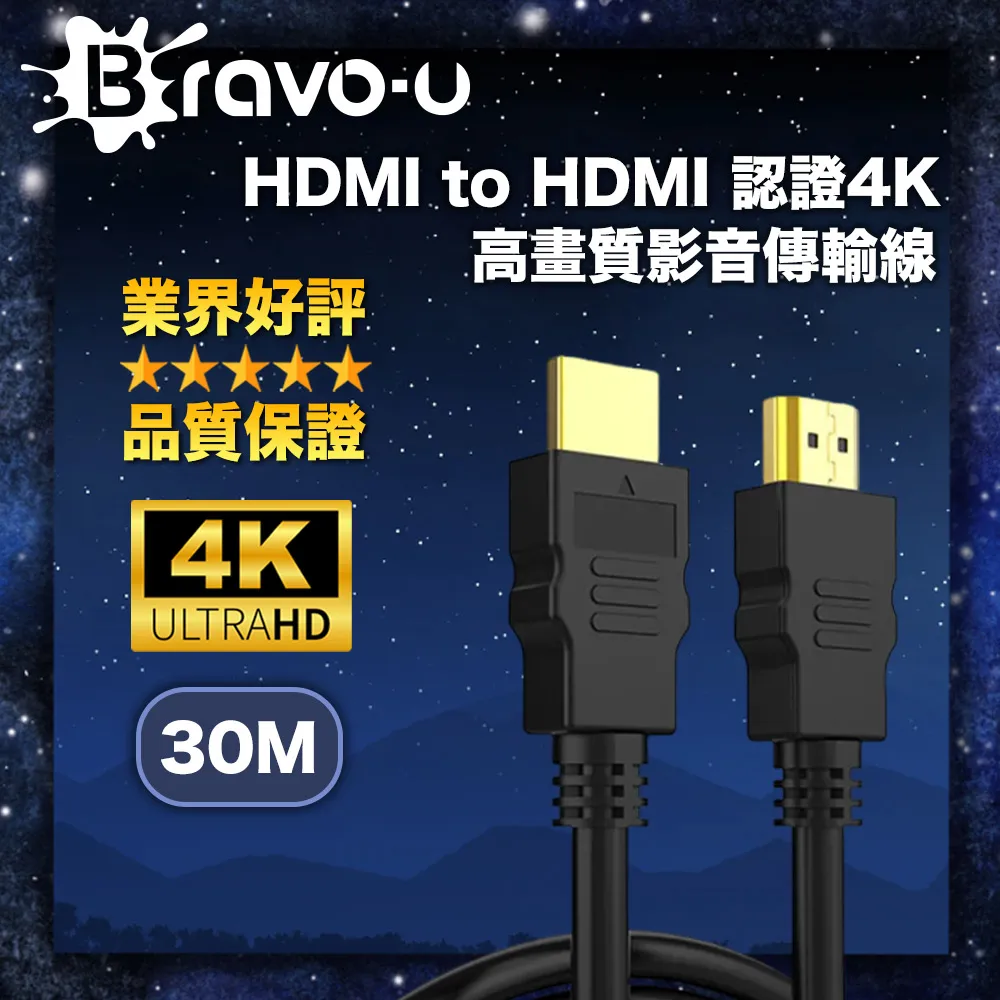 Bravo-u HDMI to HDMI 認證4K高畫質影音傳輸線(1.5m) 歷史價格詳細信息