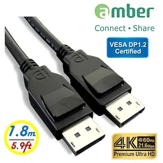 amber VESA DisplayPort 1.2 Specifications.DP male to DP male;3m（9.8ft） 歷史價格詳細信息
