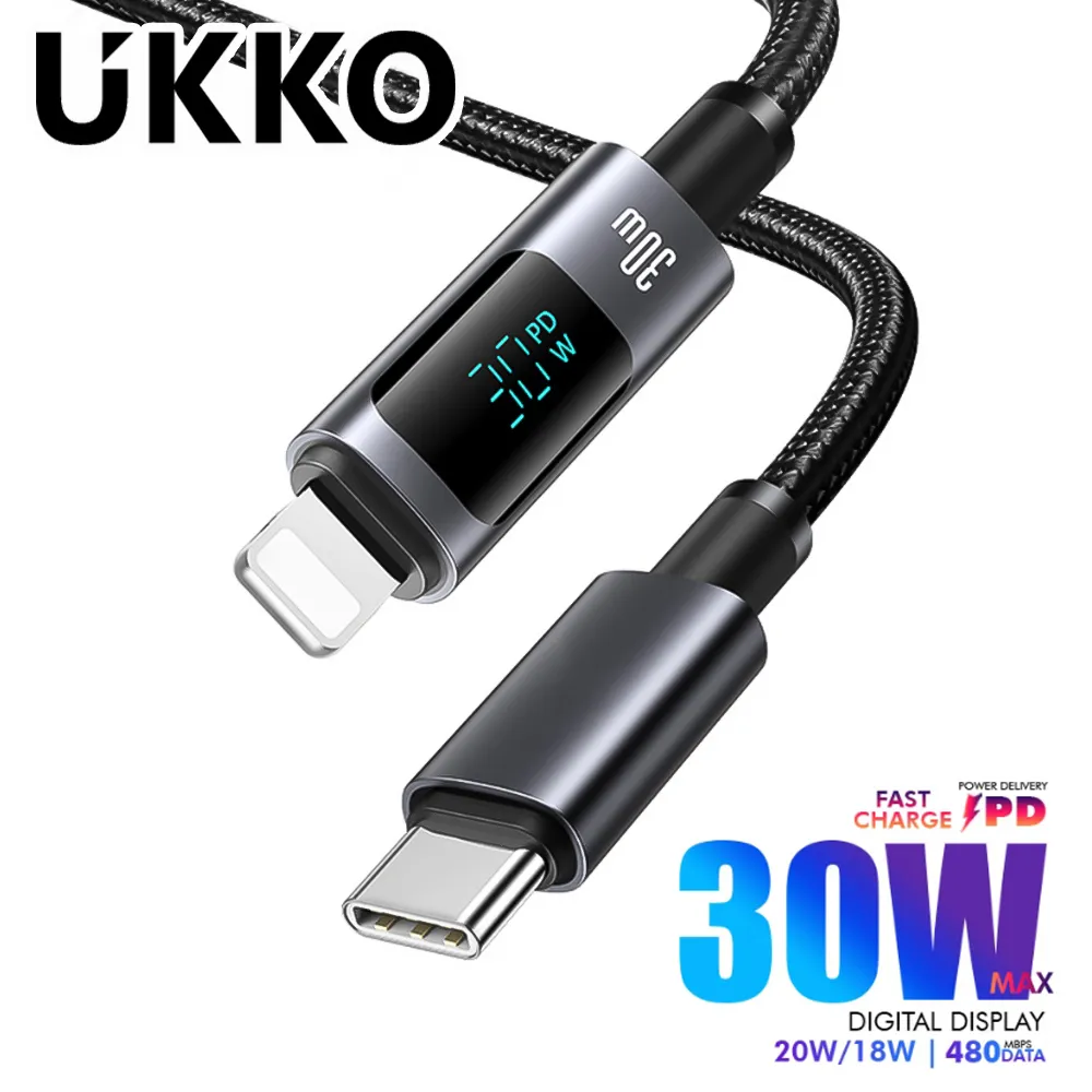 UKKO 急速 PD 100W 數位顯示充電編織傳輸線 1.2m (黑) 歷史價格詳細信息