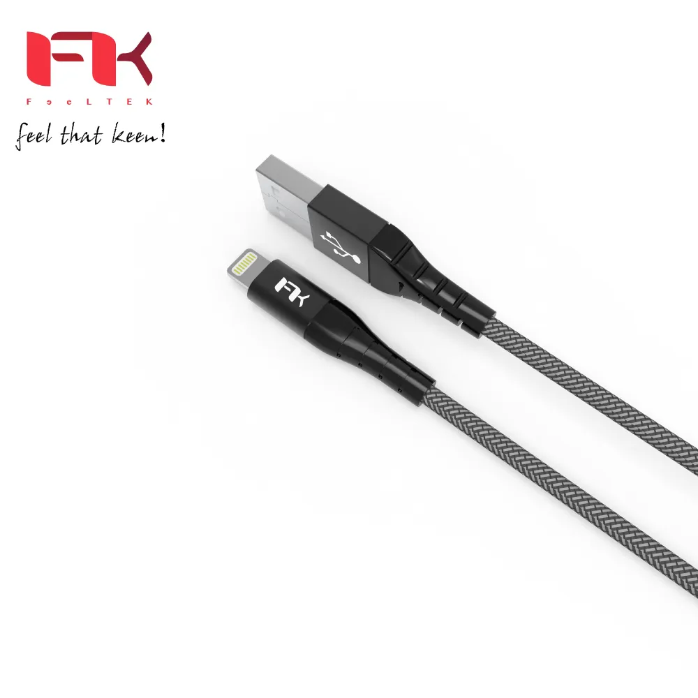 Feeltek Air Lightning 180cm MFI 認證強韌編織傳輸線_黑 歷史價格詳細信息