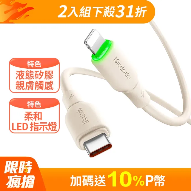 【Mcdodo】USB-C TO Type-C PD 1.2M 快充/充電傳輸線 液態矽膠 親膚 歷史價格詳細信息