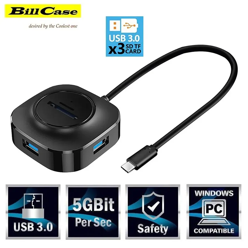 高速5Gbps USB 3.0 x 4孔 Type-C 多功擴充HUB-酷黑 歷史價格詳細信息