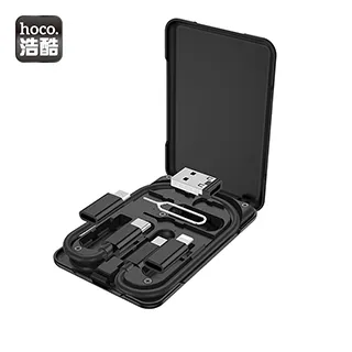 Hoco U86 百寶組合 手機 充電線 轉接器 支架三合一便攜易收 快充 旅行 禮品包 數據線 傳輸線 歷史價格詳細信息