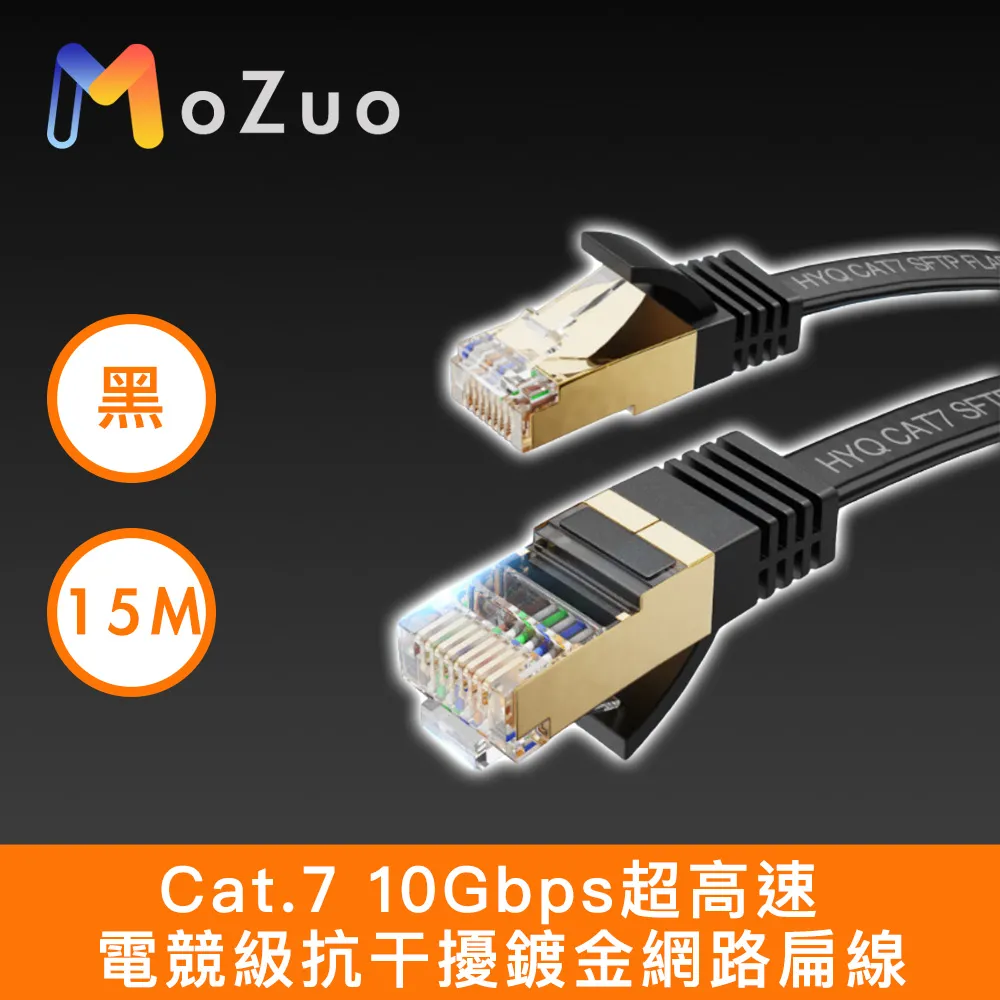 【魔宙】Cat.7 10Gbps超高速 電競級抗干擾鍍金網路扁線 黑 3M 歷史價格詳細信息