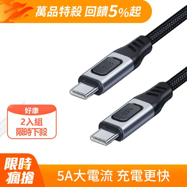 【SHOWHAN】100W Type-C to Type-C 閃電快充鋁合金編織充電傳輸線 mac充電 筆電充電 快充 歷史價格詳細信息