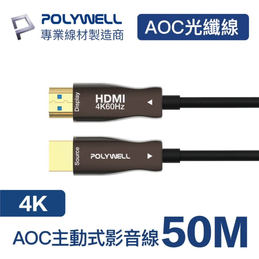 POLYWELL HDMI 2.0 AOC 光纖線 公對公 20M 歷史價格詳細信息
