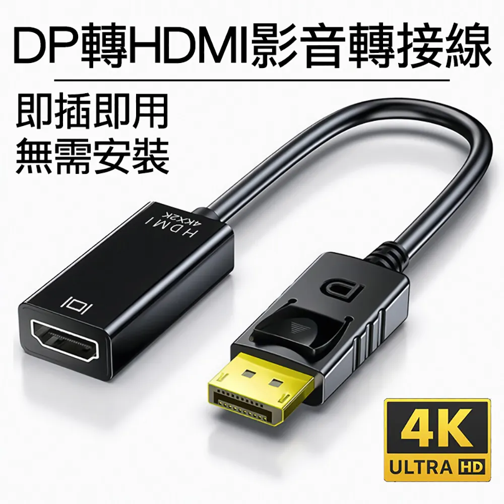 DP轉HDMI 4K 影音訊號線DP TO HDMI 1.8M-4K2K 歷史價格詳細信息