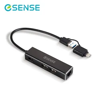 Esense USB轉RJ45+2A2C USB3.0 HUB  RJ405 歷史價格詳細信息