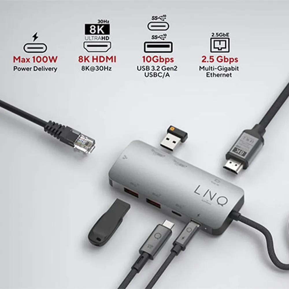 LINQ｜8K /60Hz UHD USB-C to DisplayPort 超高清影音傳輸線 200公分 歷史價格詳細信息