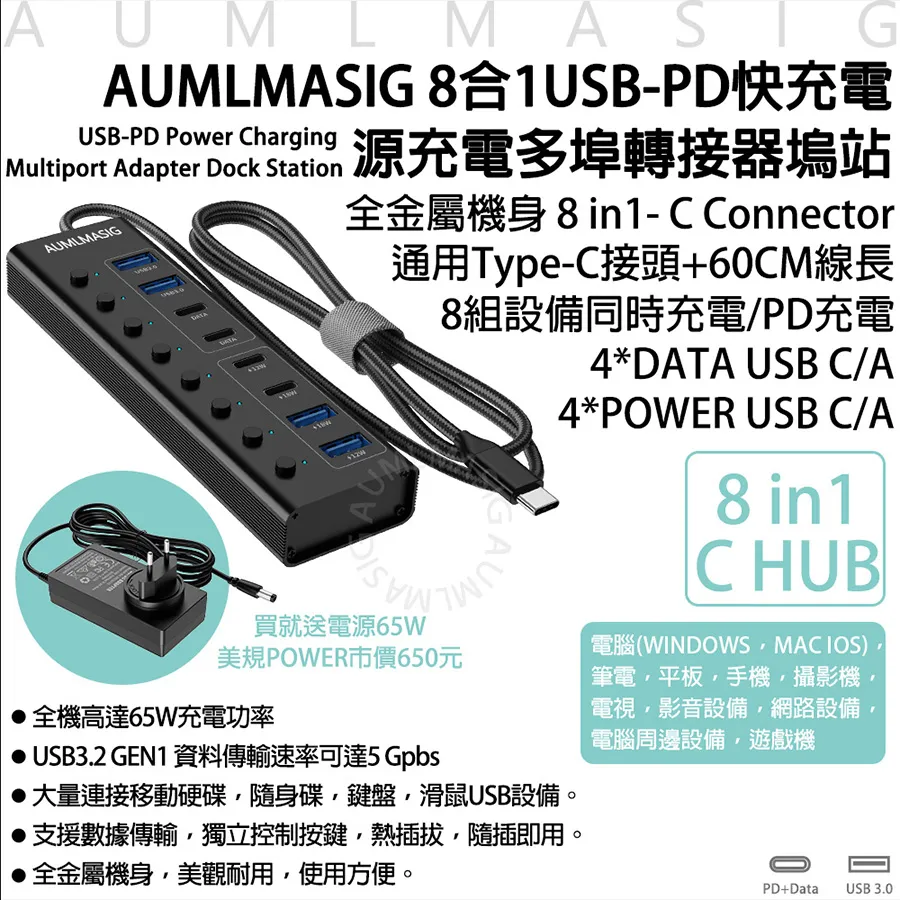 多埠轉接器 Type-C公轉HDMI母/USB3.0 A母/C母/RJ45千兆埠 支持充電 金色 UC-015-GO 歷史價格詳細信息