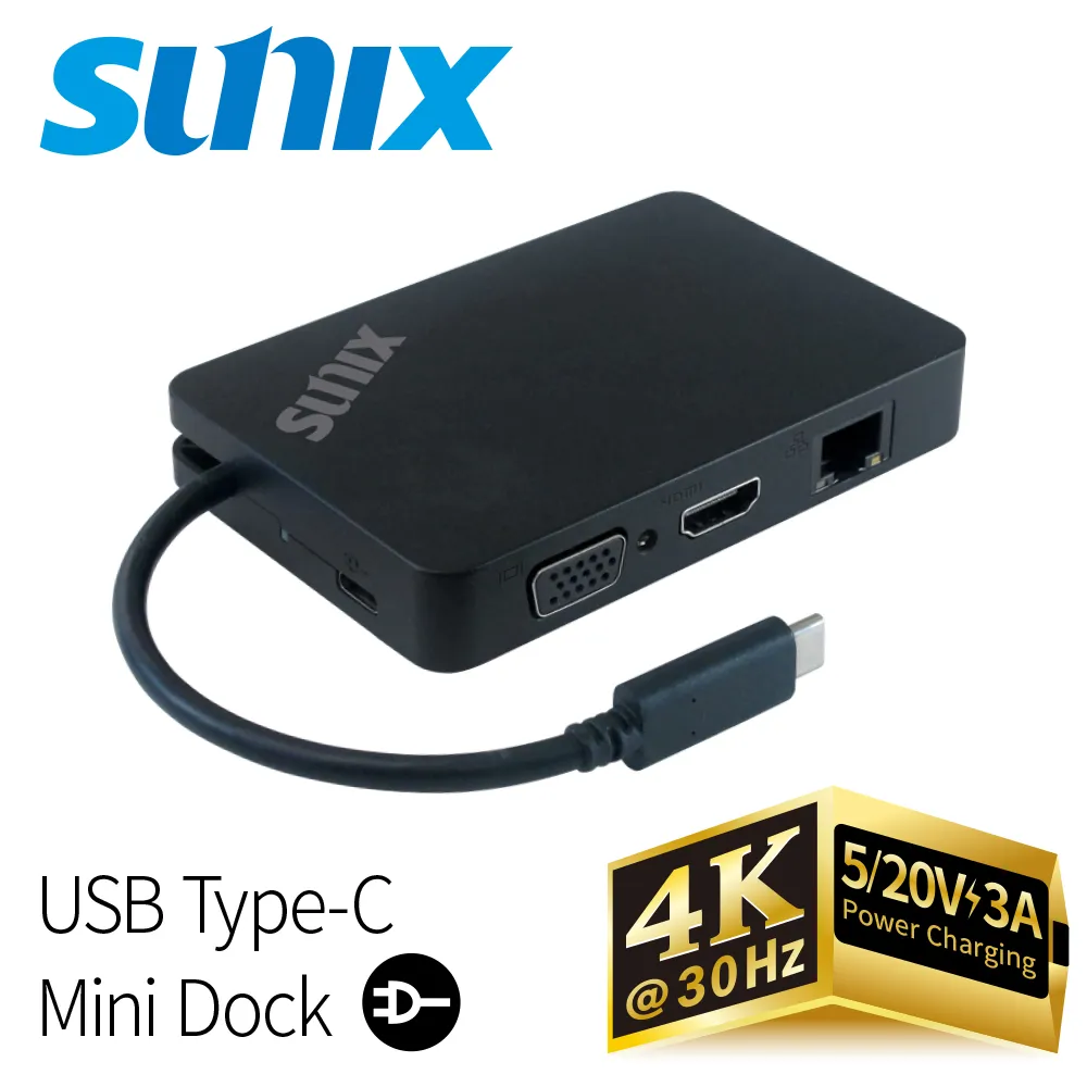 SUNIX USB Type-C便攜PD 2.0充電型mini Dock（CCV51PB） 歷史價格詳細信息