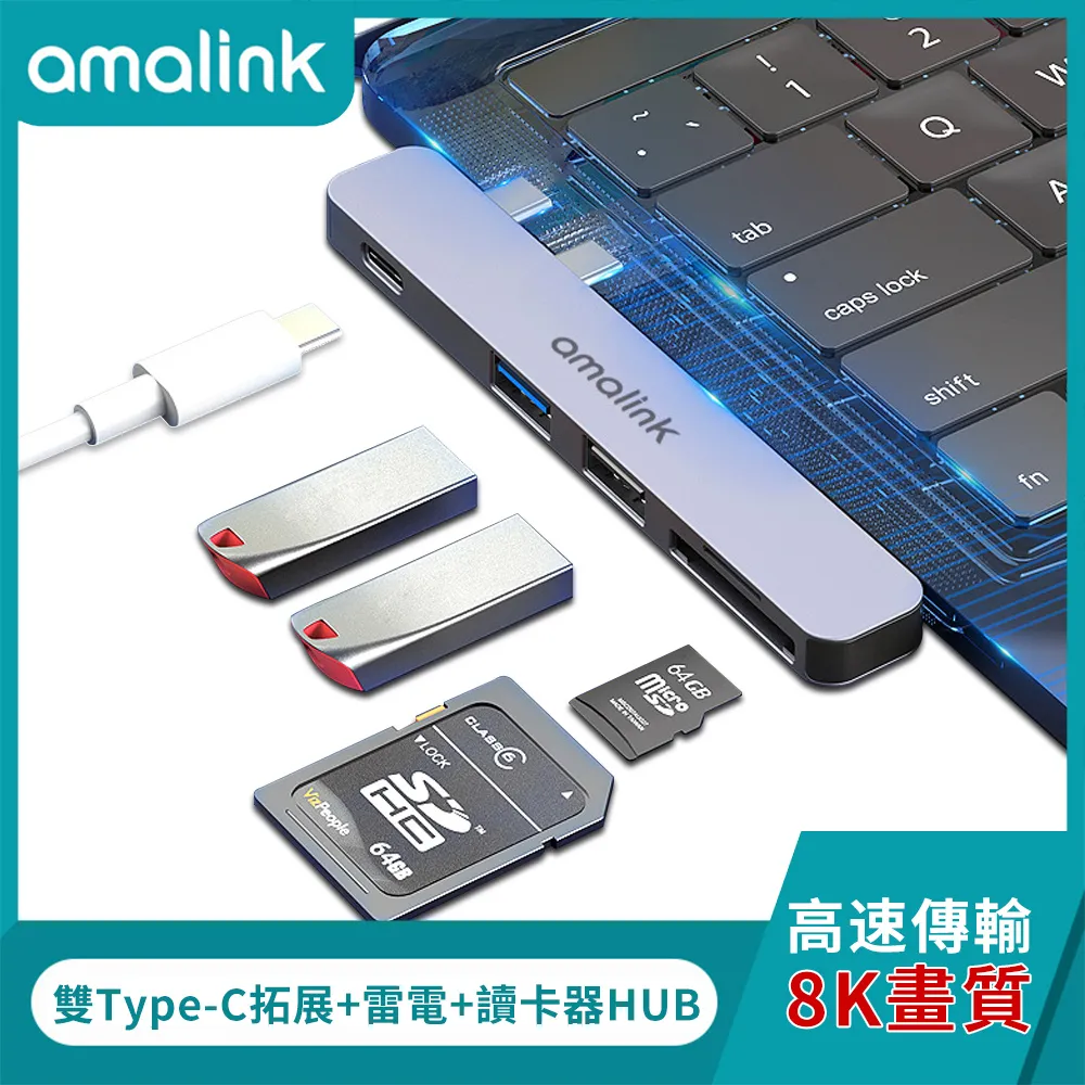 YUNMI Type-C 六合一多功能轉接器 Mac筆電轉接頭 擴展塢 HDMI PD快充 百兆網口 TF/SD讀卡器 歷史價格詳細信息