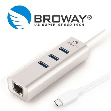 BROWAY USB 3.1 Type-C 轉 USB3.0 4埠 集線器 鋁合金 時尚銀 歷史價格詳細信息