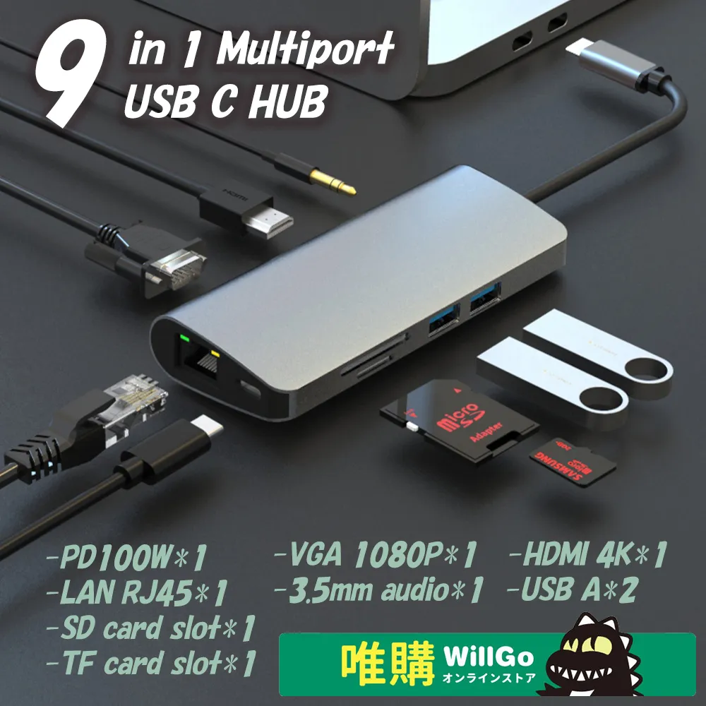 WillGo 9 in 1 USB C 集線器 歷史價格詳細信息