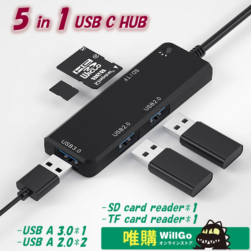 WillGo 5 in 1 USB C 集線器 歷史價格詳細信息