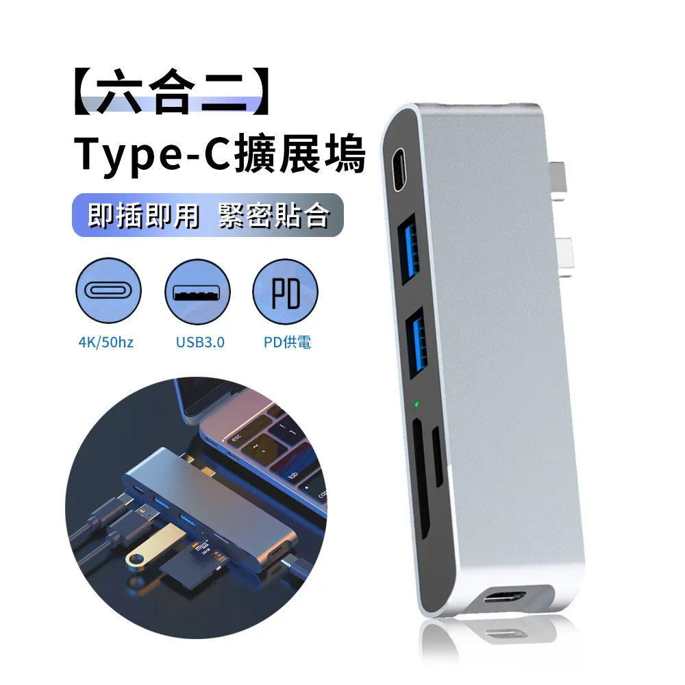 ANTIAN 六合二HUB多功能擴展器 USB3.0集線器 Type-C筆電直插擴展塢 歷史價格詳細信息