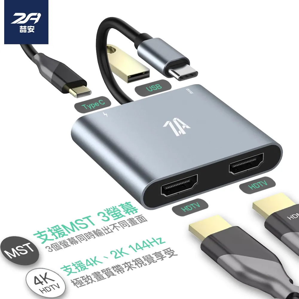 【ZA喆安】4合1 USB Type-C HUB轉接器 支援USB Type-C HDMI/PD快充/傳輸 適用iPhone16 15/MacBook/iPad 歷史價格詳細信息