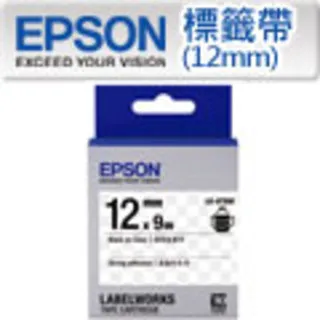 【EPSON】標籤帶 透明底 高黏性 黑字/12mm(LK-4TBW) 歷史價格詳細信息