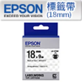 EPSON LK-5TBW C53S655410 高黏性系列透明底黑字標籤帶(寬度18mm) 歷史價格詳細信息