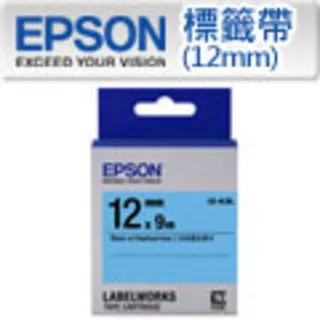 EPSON LK-4LBL 標籤機色帶 珍珠彩系列 藍底黑字 12mm 長度9M 日本製造 符合RoHS 防水耐磨材質 歷史價格詳細信息