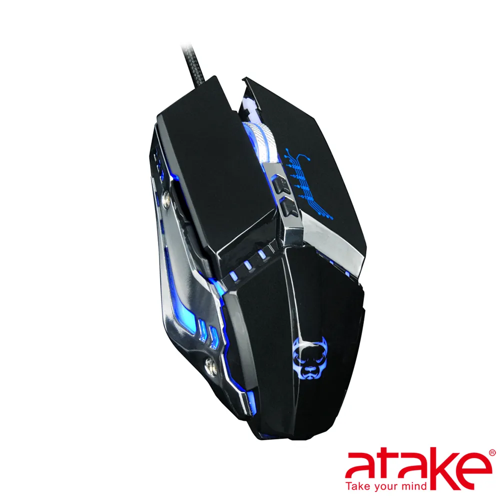 【ATake】M5電競惡霸RGB發光七彩炫冷光呼吸燈滑鼠 4段DPI變速調整 8組自定義鍵 防滑鋸齒滾輪 線頭尼龍編織 歷史價格詳細信息