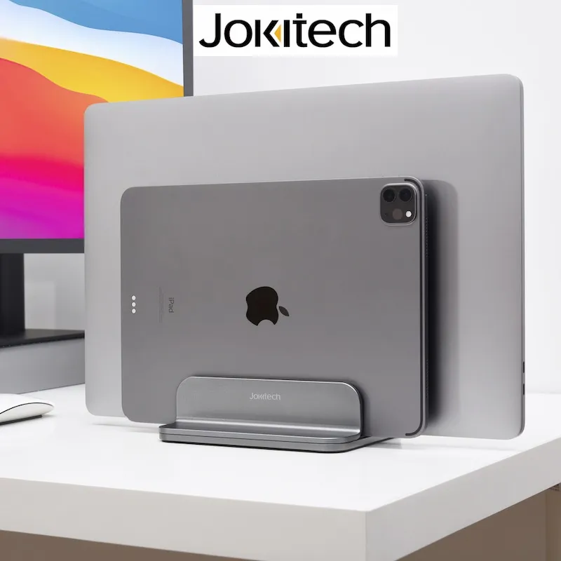 Jokitech 雙口垂直式筆電立架 鋁合金筆記型電腦收納架 歷史價格詳細信息