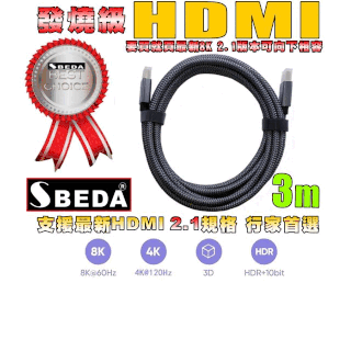 發燒級SBEDA HDMI2.1版訊號線(5米) 歷史價格詳細信息
