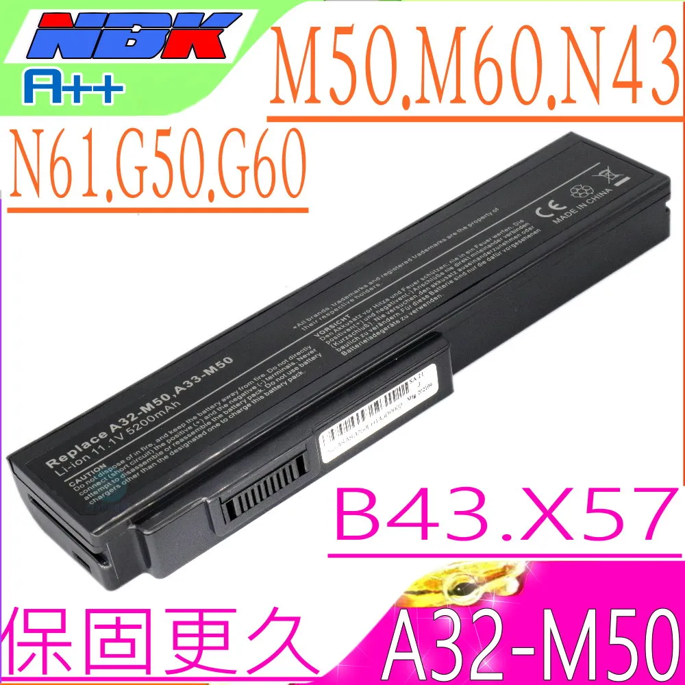 A32-N61 電池適用 華碩 ASUS PRO4G,PRO5L,N61A PRO64,PRO5M,A32-M50 Pro62,B23E,B43E,B43J,B43F 歷史價格詳細信息