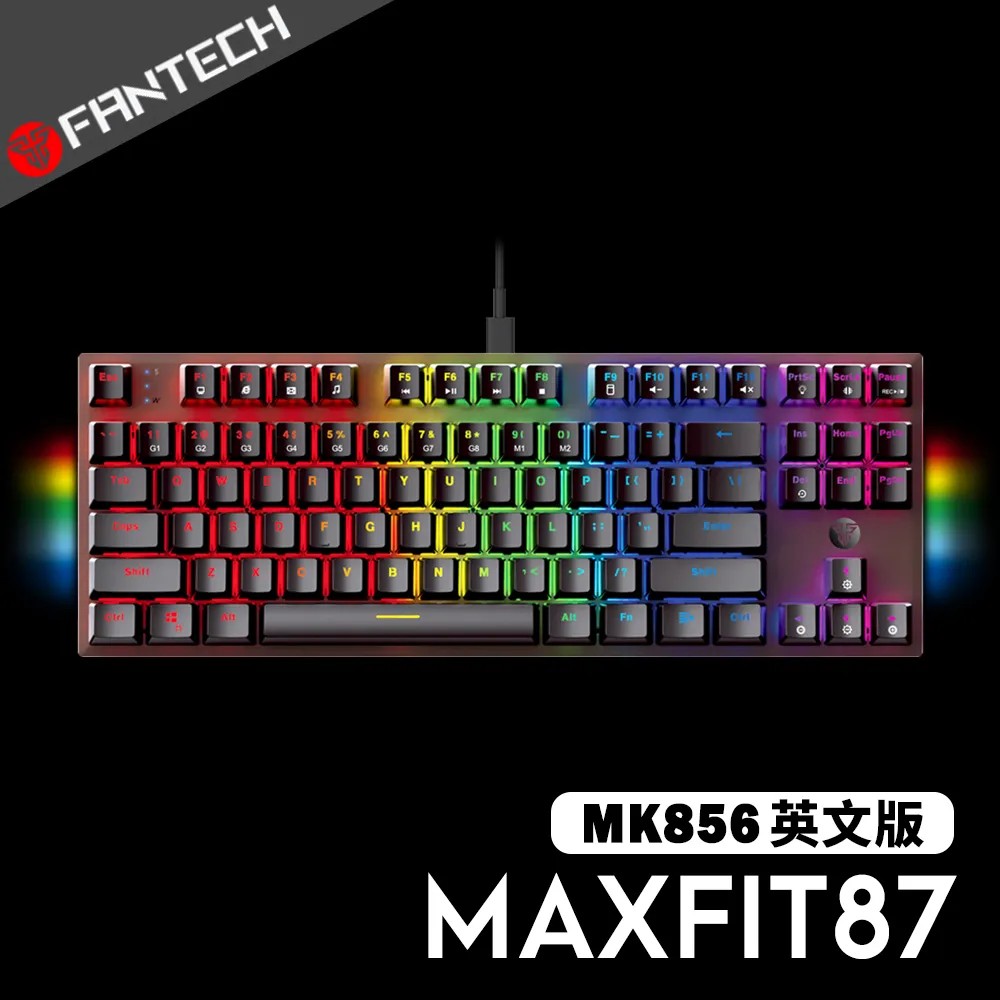 FANTECH MAXFIT87 80%RGB機械式鍵盤(英文版)-黑 歷史價格詳細信息