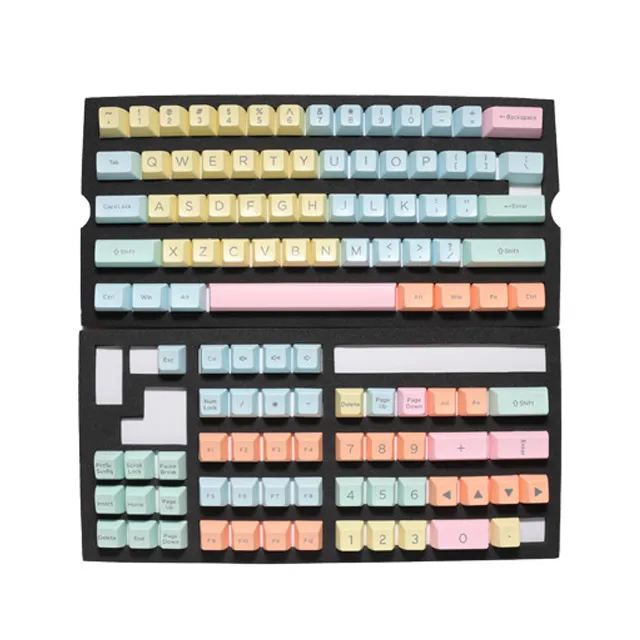 Ducky ABS 高球帽鍵帽組 英文版 日暮 蔚藍 /ABS/二色成形不破孔鍵帽/雙色字樣鍵帽組 歷史價格詳細信息