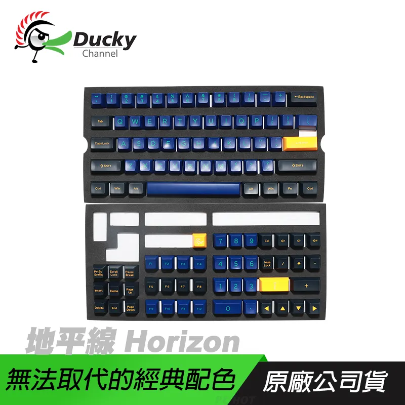 Ducky ABS 高球帽鍵帽組 英文版 日暮 蔚藍 /ABS/二色成形不破孔鍵帽/雙色字樣鍵帽組 歷史價格詳細信息