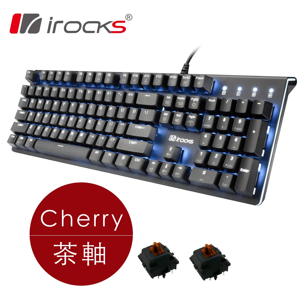 irocks K75M 銀色上蓋單色背光機械式鍵盤-青軸 歷史價格詳細信息