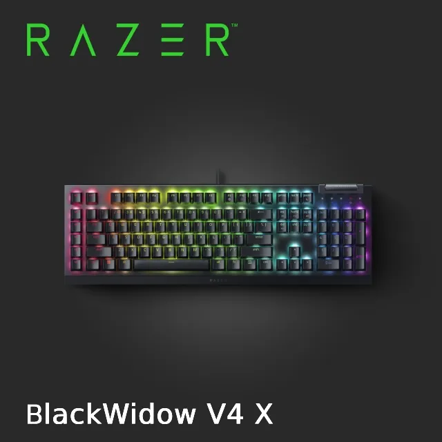 Razer BlackWidow V4 X 黑寡婦蜘幻彩版鍵盤 機械式遊戲鍵盤 綠軸 中文 歷史價格詳細信息