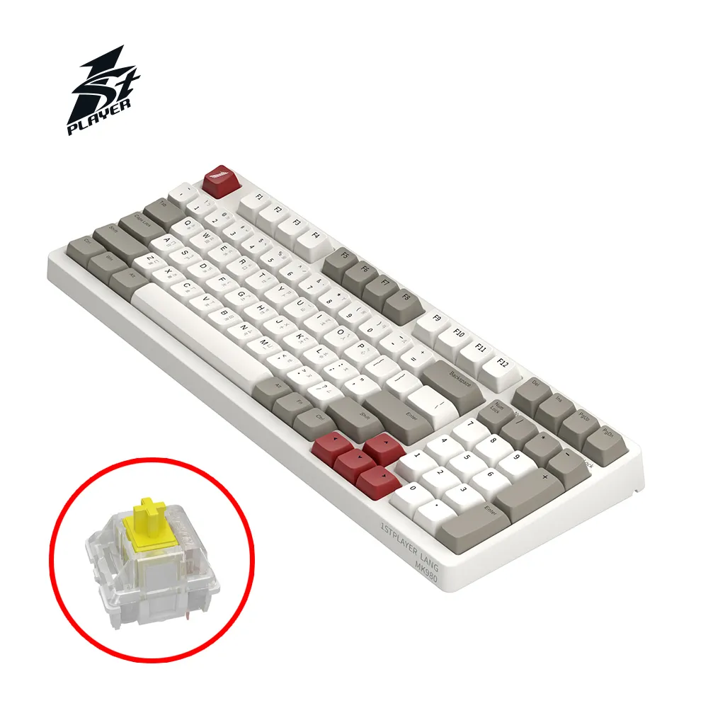 1st Player首席玩家 Mk980【玄鳥憤怒／白圭之惑】有線機械式鍵盤/中文/98%配置/RGB/原價屋【活動贈】 歷史價格詳細信息