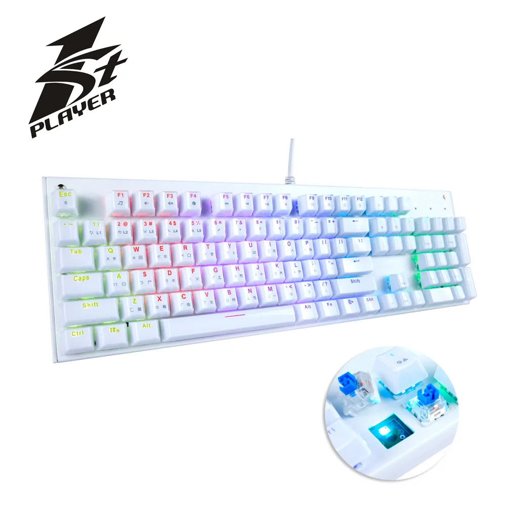 1st Player Bs-Blue3t-II 火玫瑰2代 機械式鍵盤/有線/青軸/插拔軸/中文/鍵盤/原價屋 歷史價格詳細信息