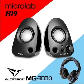 【Microlab】B19 USB 2.0多媒體音箱系統+【ALCATROZ】火獵鷹 ALPHA MG370立體聲電競耳麥 歷史價格詳細信息